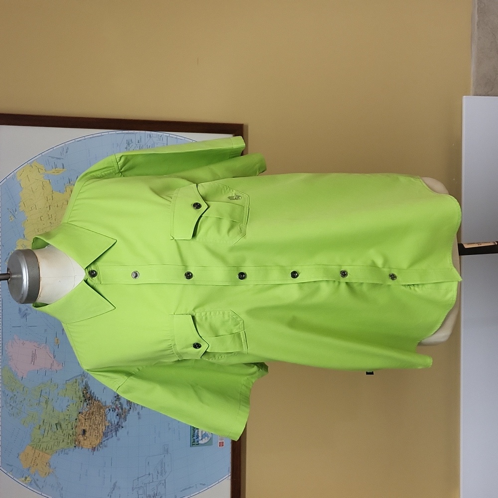 VTG Miskeen Originals Men’s Green Short Sleeve Button Up Skateboarding Shirt L